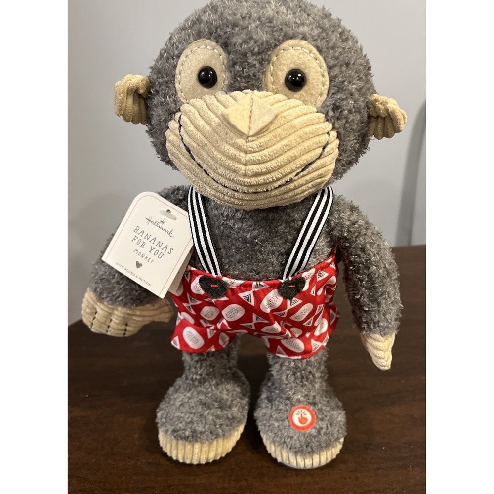 Hallmark Singing Dancing Monkey  Bananas For You Plush With Tag Working